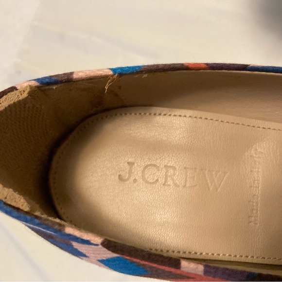 New J. Crew Multicolored  Pump with 3-3/4” heels., size 7.5.  Never worn. - Picture 5 of 14